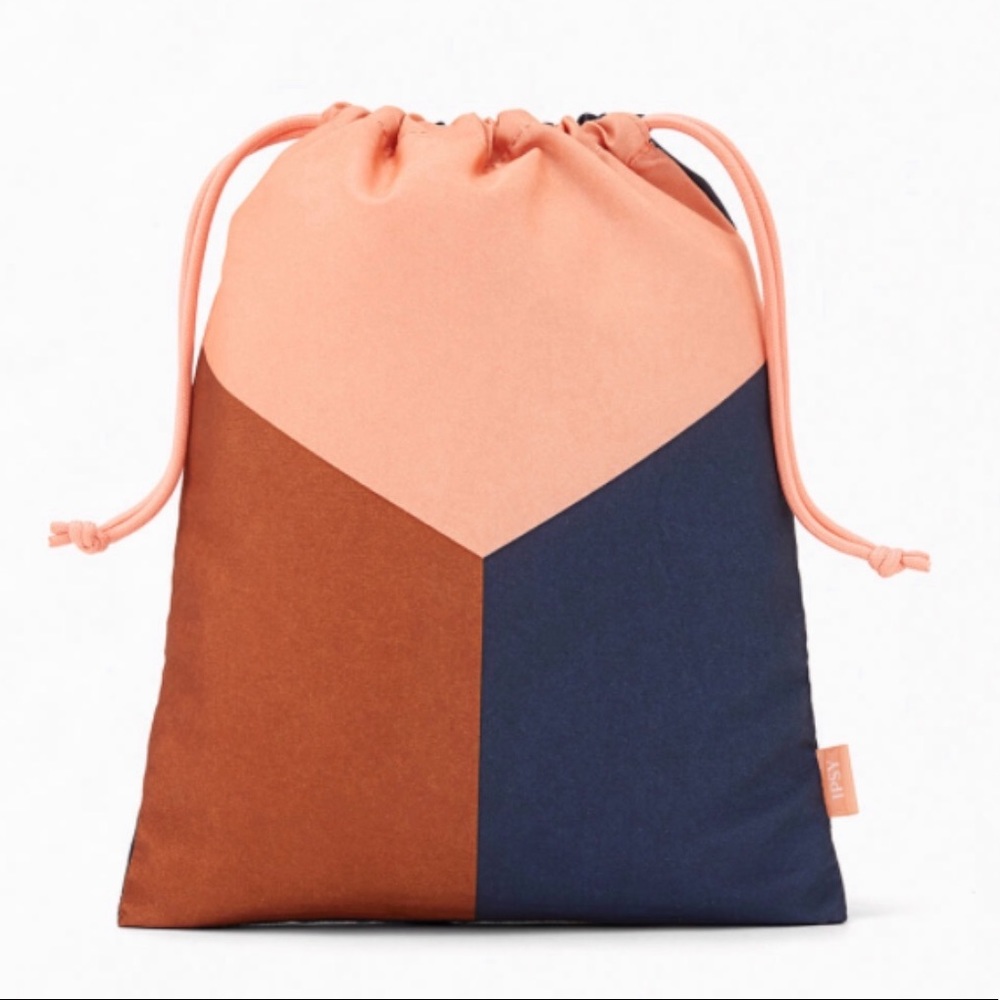 Ipsy Colorblock Drawstring Glam Cosmetic Pouch Bag